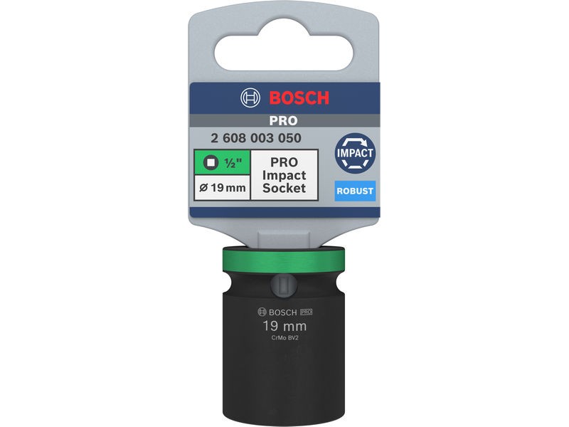 PRO Impact Socket Bosch, 1/2, 19mm, standardni, 2608003050